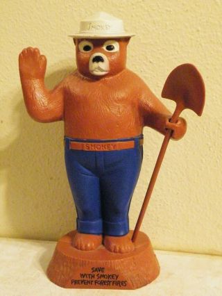 Vintage Smokey The Bear Bank With Shovel Prevent Forest Fires Coin 8 "