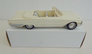 Vintage 1961 Ford Galaxie Sunliner Convertible Dealer Promo Car White