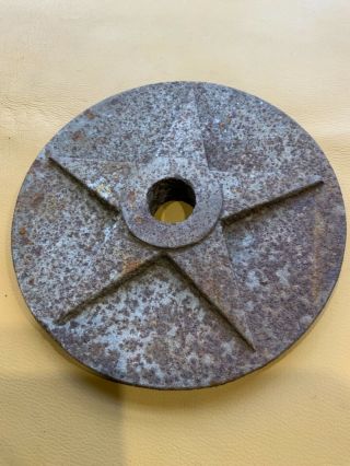Vintage Architectural Cast Iron Five Point Star Anchor Plate