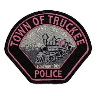 Town Of Truckee Police Breast Cancer Pink Patch Nevada County California