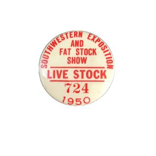 1950 Southwestern Exposition & Fat Stock Show Fort Worth Livestock Pin Texas