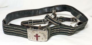 Knights Templar Masonic Sword Belt W/chrome Plated Buckle