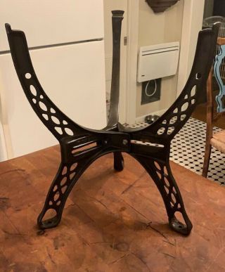 Antique Cast Iron Hot Water Tank Stand - Kettle Base - Industrial/steampunk