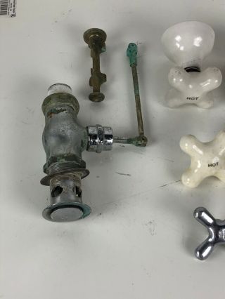 Vintage Set Of Plumbing Including 3 Pairs Of Hot And Cold Knobs 3