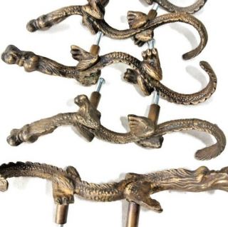 4 Handles Door Dragon Solid Brass Old Style Vintage L& R Drawer Pulls 6 " Heavy B