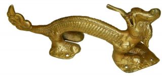 Big Dragon Victorian Antique Style Brass Handcrafted Gate Door Pull Knob Handle