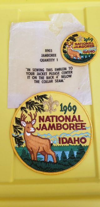 Bsa Boy Scouts Of America 1969 National Jamboree Vintage Jacket & Pocket Patch