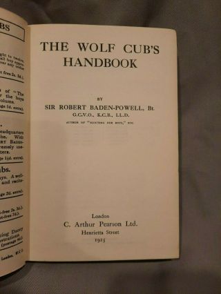 Boy Scout Book Wolf Cubs Handbook by Baden Powell British 2