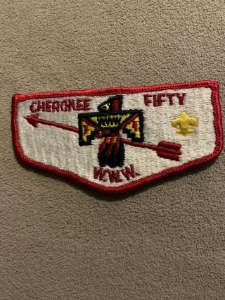 Boy Scout Oa Cherokee Lodge 50 S2 Order Of The Arrow Flap Patch