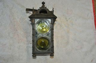 Arts and Crafts Style Vintage Stained Glass Lantern Lamp 3