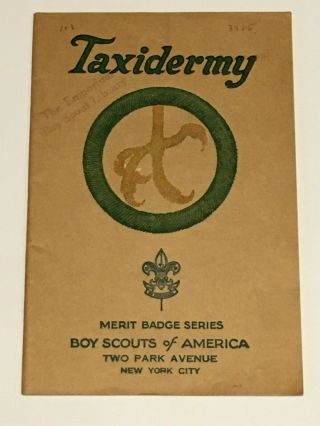 Vintage 1930s Taxidermy Boy Scout Merit Badge Book