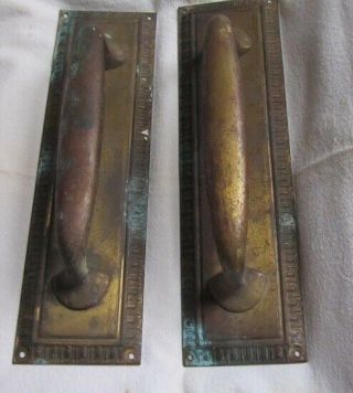 Vintage/antique Brass Door Handles With Plate