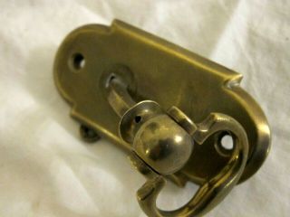 Rare 19th Century French Brass Door Bell Pull 2