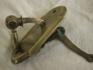 Rare 19th Century French Brass Door Bell Pull 3