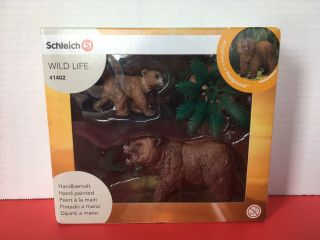 Schleich 41402 Grizzly Bear Set Wild Life Retired