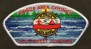 Mobile Area Council Bsa Woa Cholena Oa Lodge 322 Flap Florida Sea Base Rare Csp