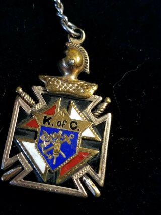Vintage Knights Of Columbus Cross Pendant/ Charm/fob