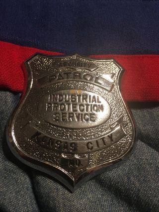 Obsolete Vintage 1930’s Kansas City Mo Missouri Security Patrol Metal Badge