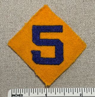 Vtg Cub Scout Pack Troop Number 5 Uniform Felt Patch Blue Gold Boy Scouts 1930s