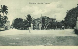 Straits,  Malay Malaysia,  Penang,  Farquhar Street (1910s) Postcard