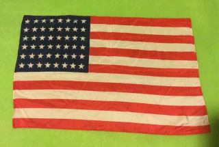 Vintage United States Flag 48 Star 12 X 17 Silk