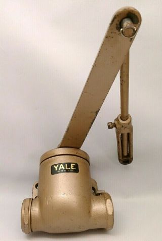 Vtg.  1970s Yale Pot Belly Door Closer Universal Right Or Left Hand Applications