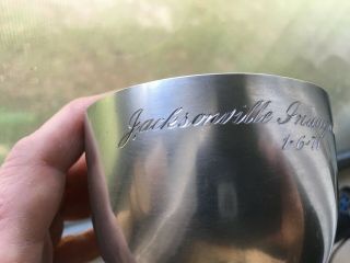 Reubin Askew Inaugural Ball (2d) January 6 1971 Engraved Pewter Jefferson Cup