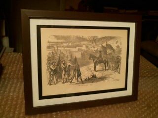 Ulysses Grant " The Lost Cause " Antique 7 " X 9 " Framed Print From 1868