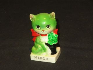 Norcrest Birthday Cat Of The Month March A - 575 Rare Vintage (z104)