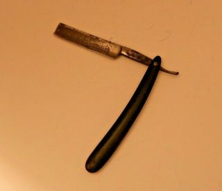 Vintage 1893 Columbian Exposition Straight Edge Razor H Boker Engraved Blade