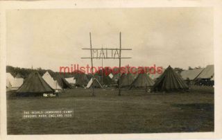 Real Photo Postcard World Jamboree Camp,  Arrow Park 1929,  Birkenhead,  Cheshire 2