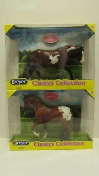 Breyer Classics Bay Pinto Pony 920 & Chestnut Appaloosa 937 Nib