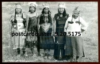 5175 - Temagami Ontario 1940s Native Indian Women.  Real Photo Postcard By Maclean
