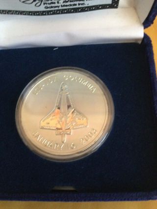 2003 STS - 107 Columbia Space Shuttle Post Accident Released 1 Oz.  999 Silver Rd. 2