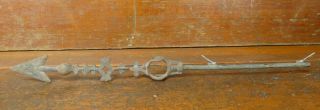 Antique Ornate Cast Iron Weathervane Arrow Farm Barn Rustic 23” Long