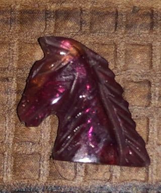 Carved Natural Brazilian Pink Tourmaline Gemstone Horse Head 1.  75 Cts 3