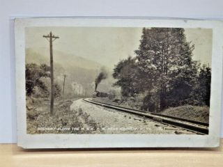 Antique B&w Photo Postcard West Virginia M.  & K.  R.  R.  Railroad