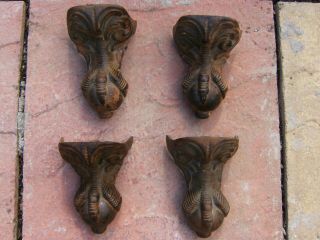 A Stunning Set Of 4 Antique Cast Iron Eagle Claw Feet