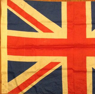 Vintage BIG WWII United Kingdom Union Jack Flag 1939 Royal Tour of Canada 40x26 