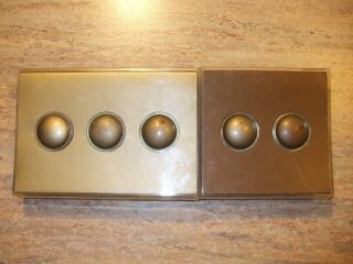 Vintage Honeywell Single - Pole Tap - Lite Wall Light Switches Push Button W/plates