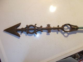 Antique Cast Iron Lightning Rod Weathervane Arrow