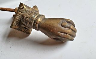 Brass Victorian Hand With Ball Door Knocker