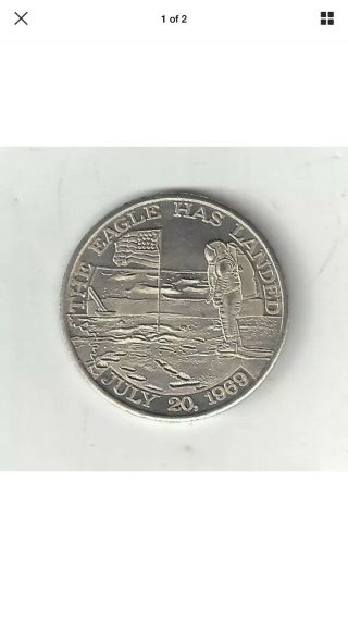 Apollo 11 Mfa Flown Metal Nasa Columbia Eagle Moon Landing Medallion Medal Coin