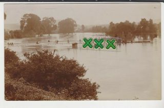 Photo ? Postcard ; River In Flood - P/m Hereford 1912