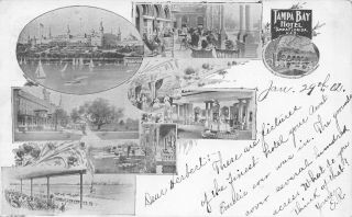 Fl 1902 Very Rare Florida Vignette Views Of Tampa Bay Hotel At Tampa,  Fla
