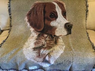 Brittany Spaniel Throw Blanket By Robert May