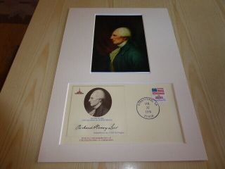 Richard Henry Lee Photo & Usa Cover Declaration Of Independence Virginia