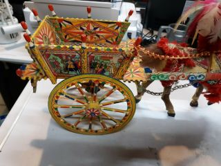 Ferra Vintage Horse Drawn Buggy Made In Italy World Fair Colorful Show Horse