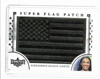 2020 Decision Alexandria Ocasio Cortez Stars And Stripes Flag Patch Sf3