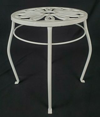 Vintage Ornate Wrought Iron Patio Garden Table Plant Stand
